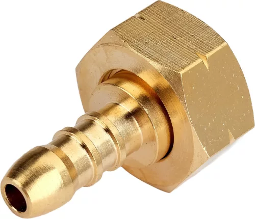 YATO Gázpalack csatlakozó tömlőcsonkkal, sárgaréz, 21,8 mm balmenet, 9–10 mm-es gáztömlőhöz (YT-36803)