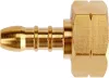 YATO Gázpalack csatlakozó tömlőcsonkkal, sárgaréz, 21,8 mm balmenet, 9–10 mm-es gáztömlőhöz (YT-36803)
