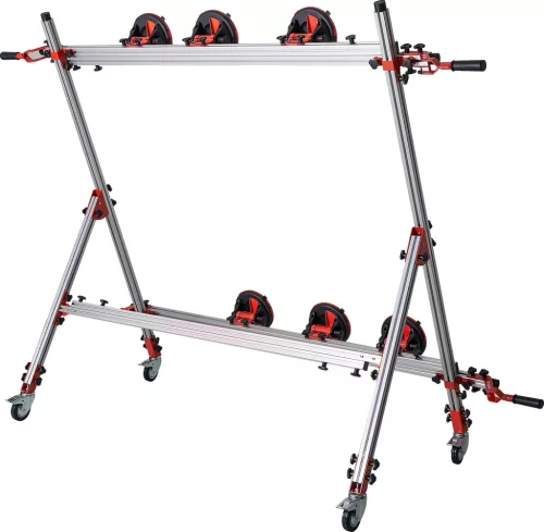 YATO ÜVEGlap TARTÓ-SZÁLLÍTÓ ÁLLVÁNY 6 db TAPADÓ TAPPANCCSAL, 1600 x 3600 mm, 150 kg-ig (YT-37090)