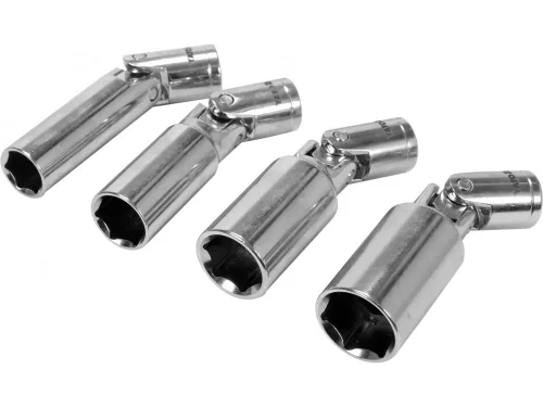 YATO Gyertyakulcs dugókulcs készlet csuklós kivitelben, 3/8”, 14–21 mm, 4 részes (YT-38520)