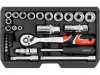 YATO Szerszámkészlet 34 db-os, 1/4", 3/8" hajtószár (YT-38700)