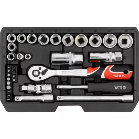   YATO Szerszámkészlet 34 db-os, 1/4", 3/8" hajtószár (YT-38700)