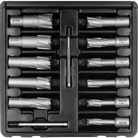   YATO Koronafúró készlet mágneses fúrógéphez, TCT, Weldon, 12–27 mm, 13 részes (YT-43413)