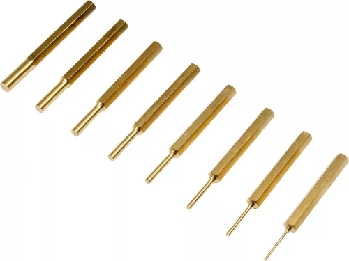 YATO Csapszegkiütő készlet sárgarézből, 1,5–7,8 mm, 8 részes (YT-47124)