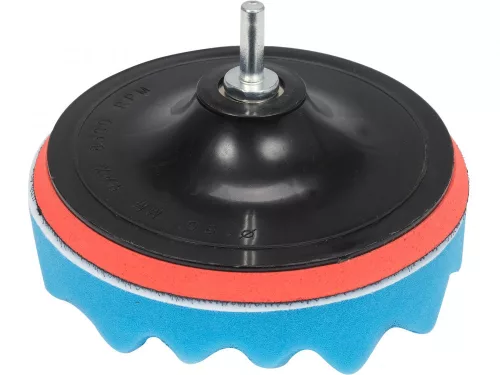 YATO Polírozó készlet 150 mm-es szivacsokkal, M14 tányérral és 8 mm-es adapterrel, 12 részes (YT-47932)