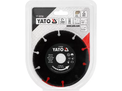 YATO Univerzális vágótárcsa fához sarokcsiszolóra 125 mm (YT-59760)