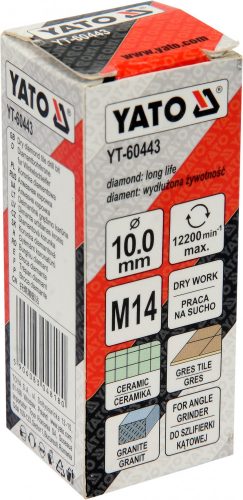 YATO Gyémánt lyukfúró kerámia gránit 10mm (YT-60443)