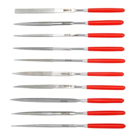   YATO Gyémánt tűreszelő készlet fémhez, 3 × 140 mm, G150, 10 részes (YT-6144)