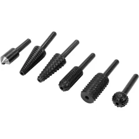   YATO Rotációs ráspoly készlet fémhez és fához, 6–15 mm, 6 mm-es szárral, 6 részes (YT-61712)