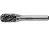 YATO Keményfém rotációs maró fémhez, lekerekített hengeres, 10 mm, 6 mm-es szárral (YT-61723)