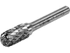YATO Keményfém rotációs maró fémhez, lekerekített hengeres, 10 mm, 6 mm-es szárral (YT-61723)