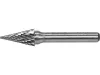 YATO Keményfém rotációs maró fémhez, hegyes, 10 mm, 6 mm-es szárral (YT-61726)