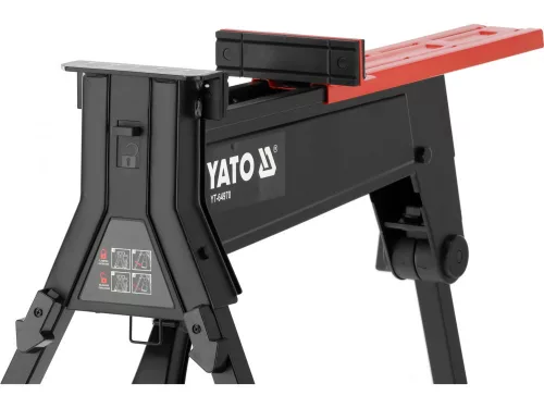 YATO Lábbal működtethető mobil satu 0–955 mm, 10 kN szorítóerő, 300 kg terhelhetőség (YT-64970)