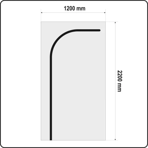 YATO Porvédő ajtófólia fordított L alakú cipzárral, 220 × 120 cm (YT-67221)