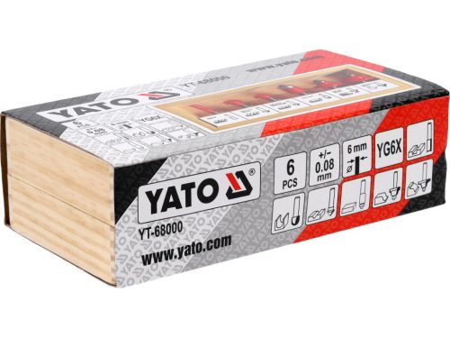 YATO Faipari maró készlet 6mm 6db (YT-68000)
