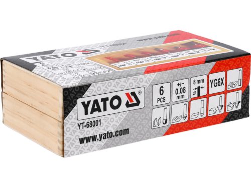 YATO Faipari maró készlet   8mm 6db (YT-68001)