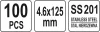 YATO Fém bilincsek 4.6X125mm100db (YT-70560)