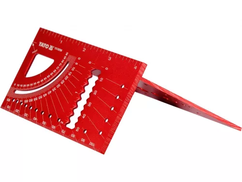YATO Asztalos derékszög 3D kialakítással, 100 / 150 mm, 45° / 90°, Ø3–10 mm (YT-70796)