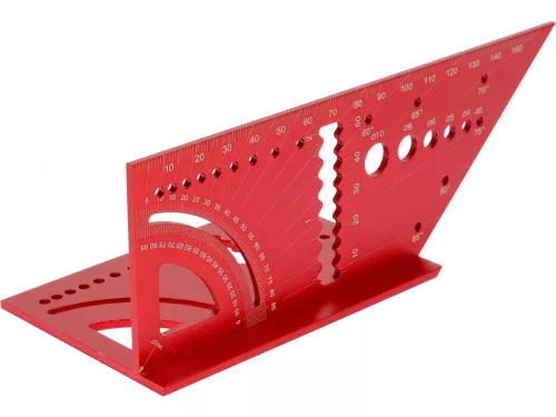 YATO Asztalos derékszög 3D kialakítással, 100 / 150 mm, 45° / 90°, Ø3–10 mm (YT-70796)