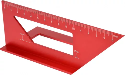 YATO Ácsderékszög 3D kivitelben, eloxált alumíniumból, 150 mm, 45° / 90° (YT-70797)