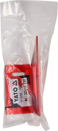 YATO Ácsderékszög 3D kivitelben, eloxált alumíniumból, 150 mm, 45° / 90° (YT-70797)