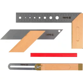   YATO Asztalos derékszög készlet 45° / 90° / 135°, 235–250 mm, 4 részes (YT-70823)