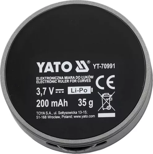 YATO Elektronikus görgős ívhossz mérő ívek és szabálytalan vonalak méréséhez, 0–99,9 m burkolóknak (YT-70991)