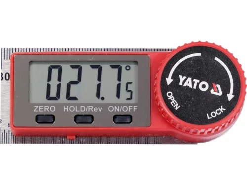 YATO Szögmérő digitális kijelzővel 0–360°, 300 mm, ±0,2° (YT-71004)