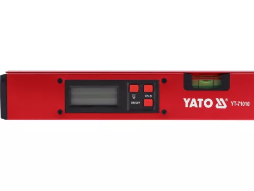 YATO Szögmérő digitális kijelzővel és vízmértékkel, 0–225°, 400 mm (YT-71010)