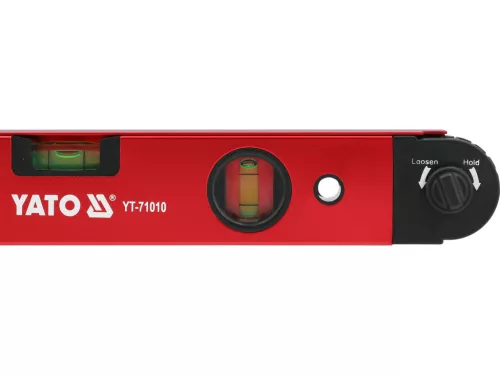 YATO Szögmérő digitális kijelzővel és vízmértékkel, 0–225°, 400 mm (YT-71010)