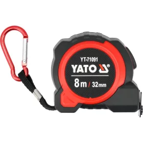   YATO Mérőszalag AUTOLOCK mechanikával, 8 m × 32 mm, 4 m-es merev kihúzással, mágneses kampóval (YT-71091)