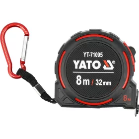   YATO Mérőszalag oldalsó rögzítéssel, 8 m × 32 mm, 4 m-es merev kihúzással, mágneses kampóval (YT-71095)