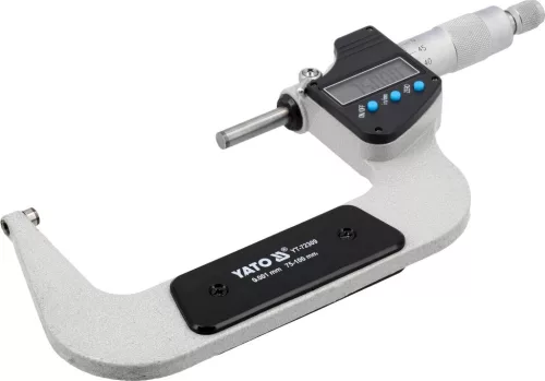 YATO Digitális külső mikrométer 75–100 mm, 0,001 mm felbontással (YT-72309)