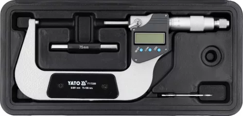 YATO Digitális külső mikrométer 75–100 mm, 0,001 mm felbontással (YT-72309)
