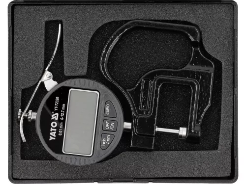 YATO Digitális VASTAGSÁGMÉRŐ TÁBLÁVAL 12,7 MM / 0,01 MM (YT-72320)