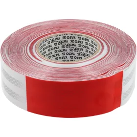   YATO Fényvisszaverő ragasztószalag piros-fehér, 49 mm × 45,7 m (YT-72513)