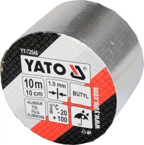YATO Butil szalag alumínium fedőréteggel, öntapadó, 50 mm × 5 méter, 1 mm vastag (YT-72540)