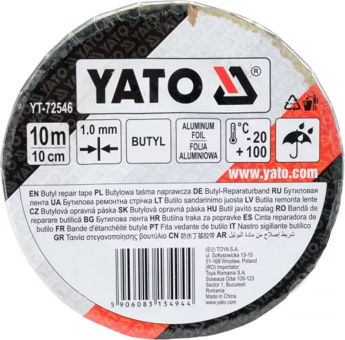 YATO Butil szalag alumínium fedőréteggel, öntapadó, 50 mm × 10 méter, 1 mm vastag (YT-72545)