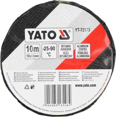 YATO Bitumenes javítószalag öntapadó, alumínium bevonattal, 150 mm × 10 m (YT-72573)