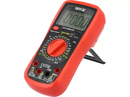 YATO Digitális multiméter True RMS, 600 V, 20 A, NCV, 60 MHz frekvenciaméréssel (YT-73083)