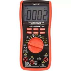   YATO Digitális multiméter True RMS, 600 V, 10 A, automata méréshatár, hőmérséklet- és kapacitásméréssel (YT-73085)
