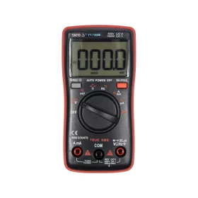   YATO Digitális multiméter True RMS, 1000 V, 10 A, automata méréshatár, négyszögjel-generátor (YT-73089)