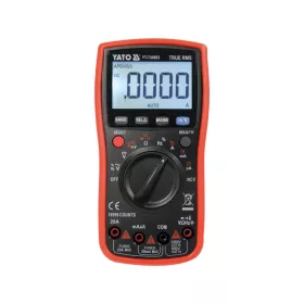   YATO Digitális multiméter True RMS AC/DC, 1000 V, 20 A, NCV, 19 999 kijelzési érték (YT-730893)