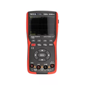   YATO Digitális oszcilloszkóp és True RMS multiméter jelgenerátorral, 2 csatornás, 50 MHz, 280 MSa/s (YT-730944)