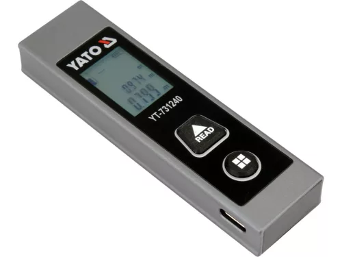 YATO Kompakt ( kicsi méret ) lézeres távolságmérő 30 m, USB-C töltés (YT-731240)