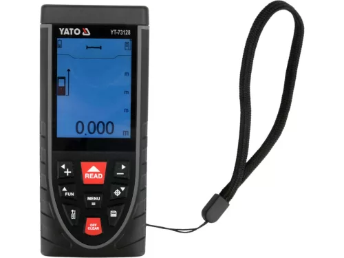 YATO Lézeres távolságmérő videós célzással 0,05–120 m, ±2 mm, digitális szintezővel (YT-73128)