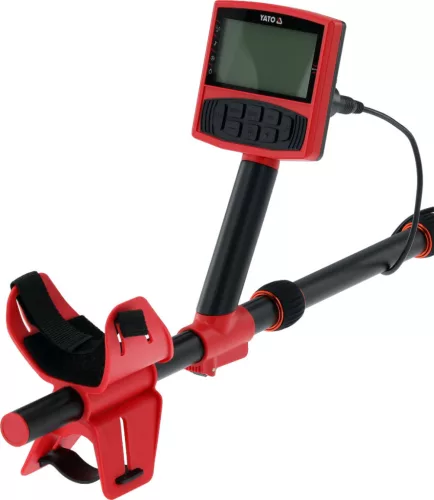 YATO Fémkereső talajhoz, 25 cm-es keresőszondával, max. 22 cm érzékelési mélységgel, PINPOINT funkcióval (YT-73171)