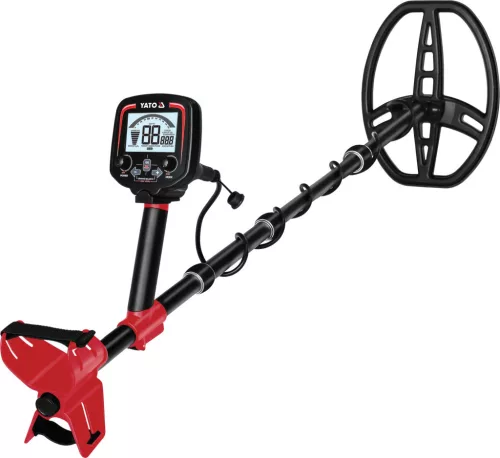 YATO Fémkereső 28 cm-es keresőtekerccsel, max. 25 cm érzékelési mélységgel, LCD kijelzővel (YT-73172)
