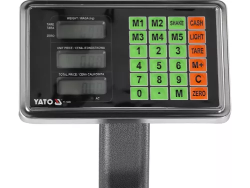 YATO Elektronikus platform mérleg 150 kg / 50 g, 300 × 400 mm mérőfelülettel (YT-73280)