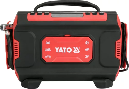 YATO Autókompresszor 4 az 1-ben, 12 V / 230 V, 150 PSI, digitális nyomásbeállítással (YT-73451)